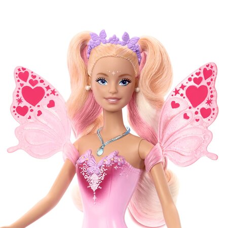 Papusa Barbie Color Change, Zana Magica cu par blond, 3 ani+, Mattel 784164