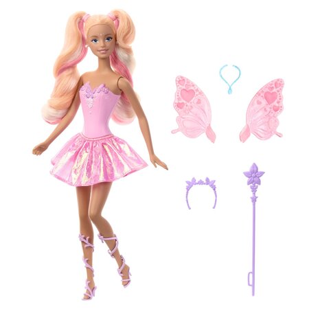 Papusa Barbie Color Change, Zana Magica cu par blond, 3 ani+, Mattel 784157