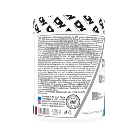 Cellulite & Fat Burner Slender, Strawberry, 450 g, Dy Nutrition 784237