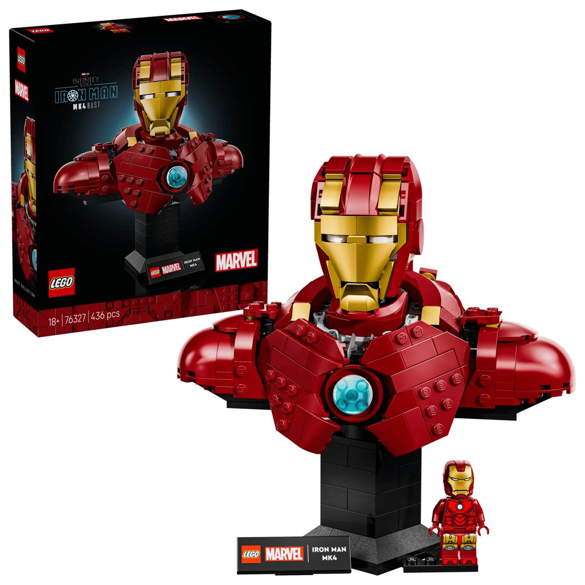 Super Heroes Bust Iron Man Star Wars, +18 ani, 76327, 436 piese, Lego