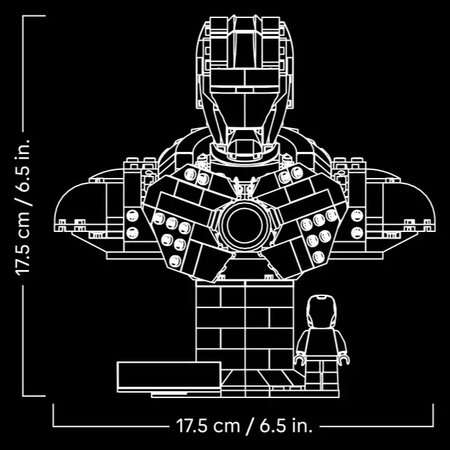 Super Heroes Bust Iron Man Star Wars, +18 ani, 76327, 436 piese, Lego 784271