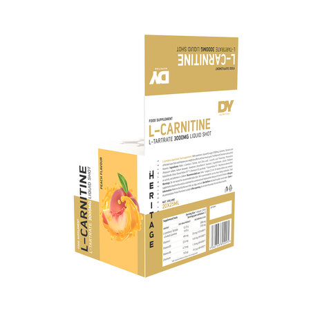 L-Carnitine Liquid shot, Peach, 20x25 ml, Dy Nutrition 784277