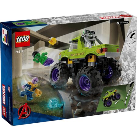 Hulk in vehicul de teren contra lui Thanos Marvel, +7 ani, 76312, 229 piese, Lego 784334