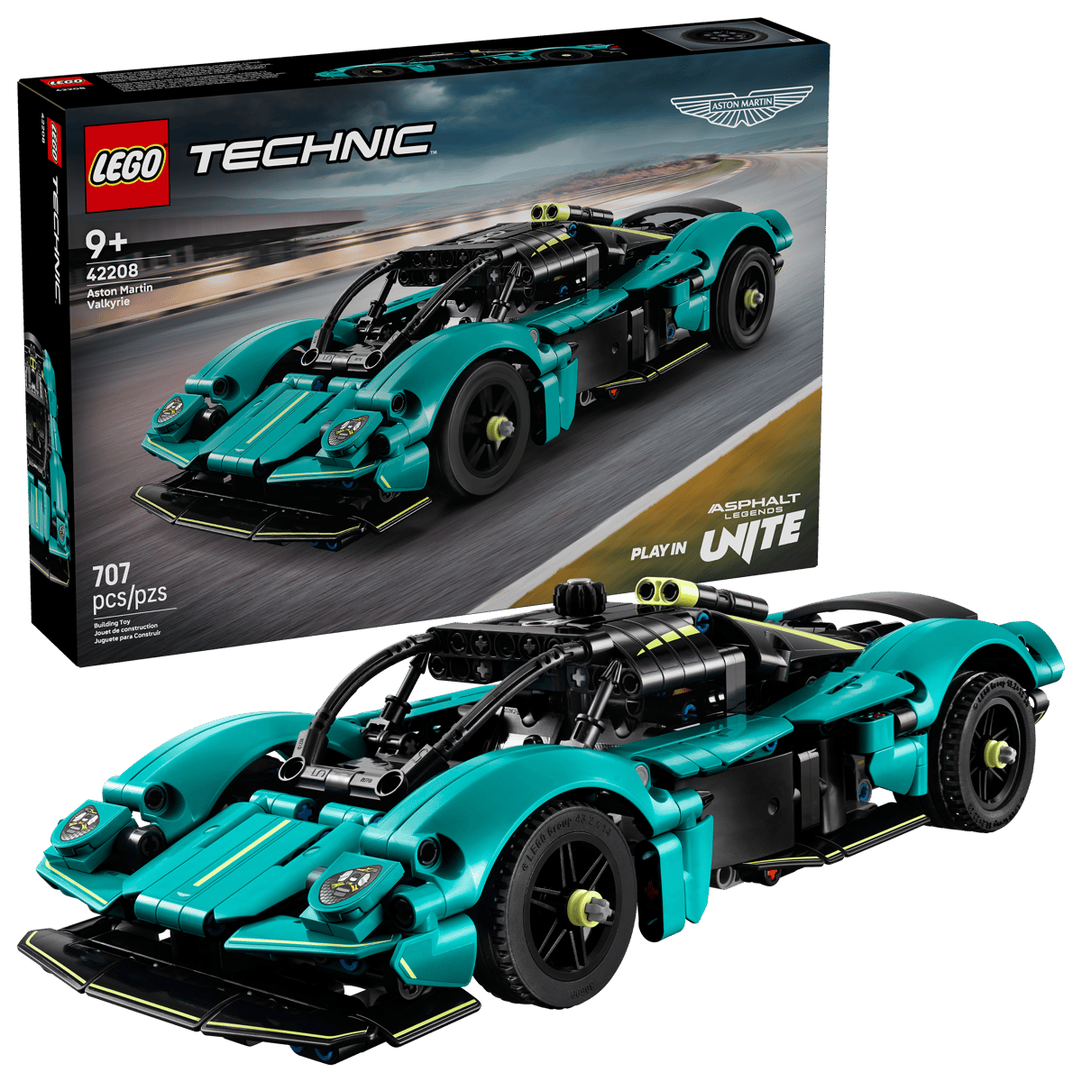 Aston Martin Valkyrie Technic, 9 ani+, 42208, 707 piese, Lego