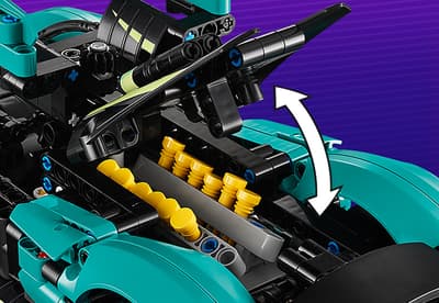 LEGO Technic Aston Martin Valkyrie motor V12 cu pistoane mobile