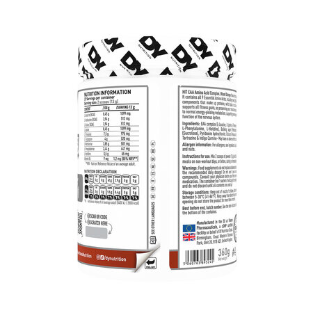 Complex de aminoacizi Hit EAA, Blood Orange, 360 g, Dy Nutrition 784414