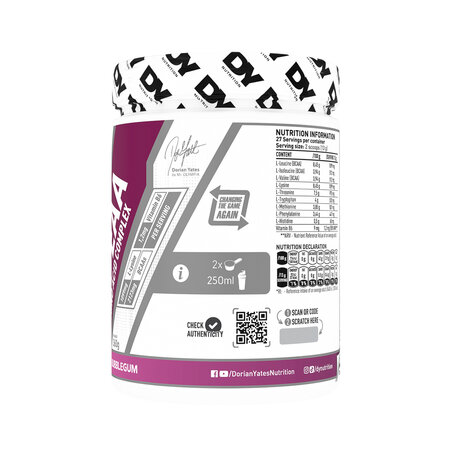 Complex de aminoacizi Hit EAA, Bubble Gum, 360 g, Dy Nutrition 784423