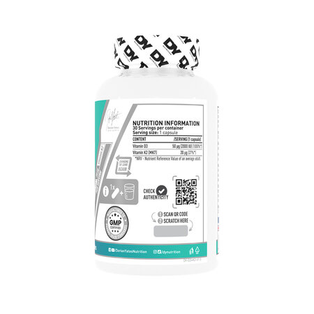 Vitamina D3 si K2, 90 capsule, Dy Nutrition 784517