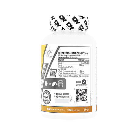 Ulei de peste Omega3, 60 capsule moi, Dy Nutrition 784535