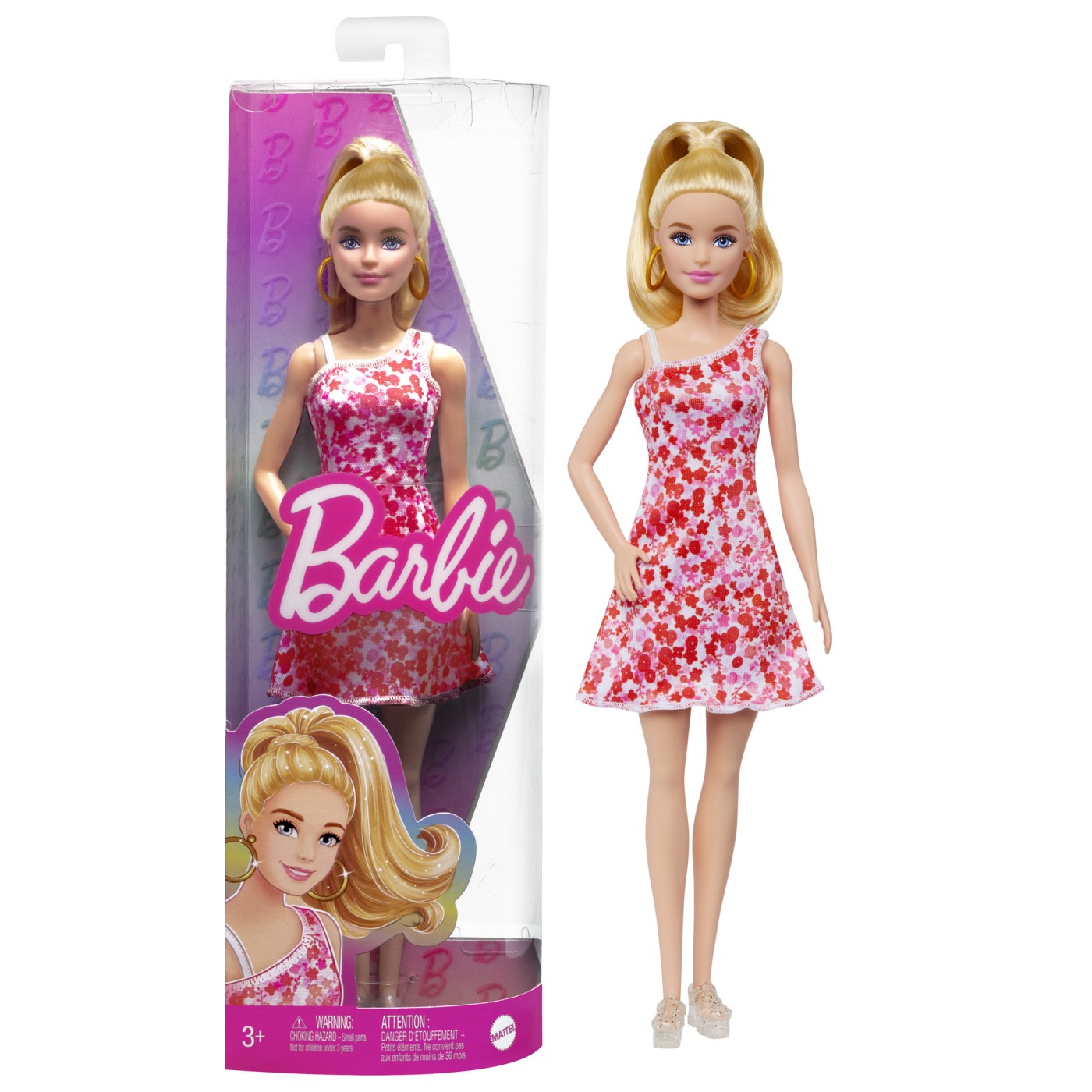 Papusa Barbie, Fashionista blonda, 3 ani+, Mattel
