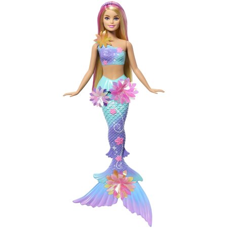 Papusa Barbie, Sirena Floare Magica, 3 ani+, Mattel 784618