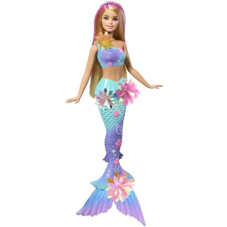 Papusa Barbie, Sirena Floare Magica, 3 ani+, Mattel 784619