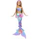 Papusa Barbie, Sirena Floare Magica, 3 ani+, Mattel 784618