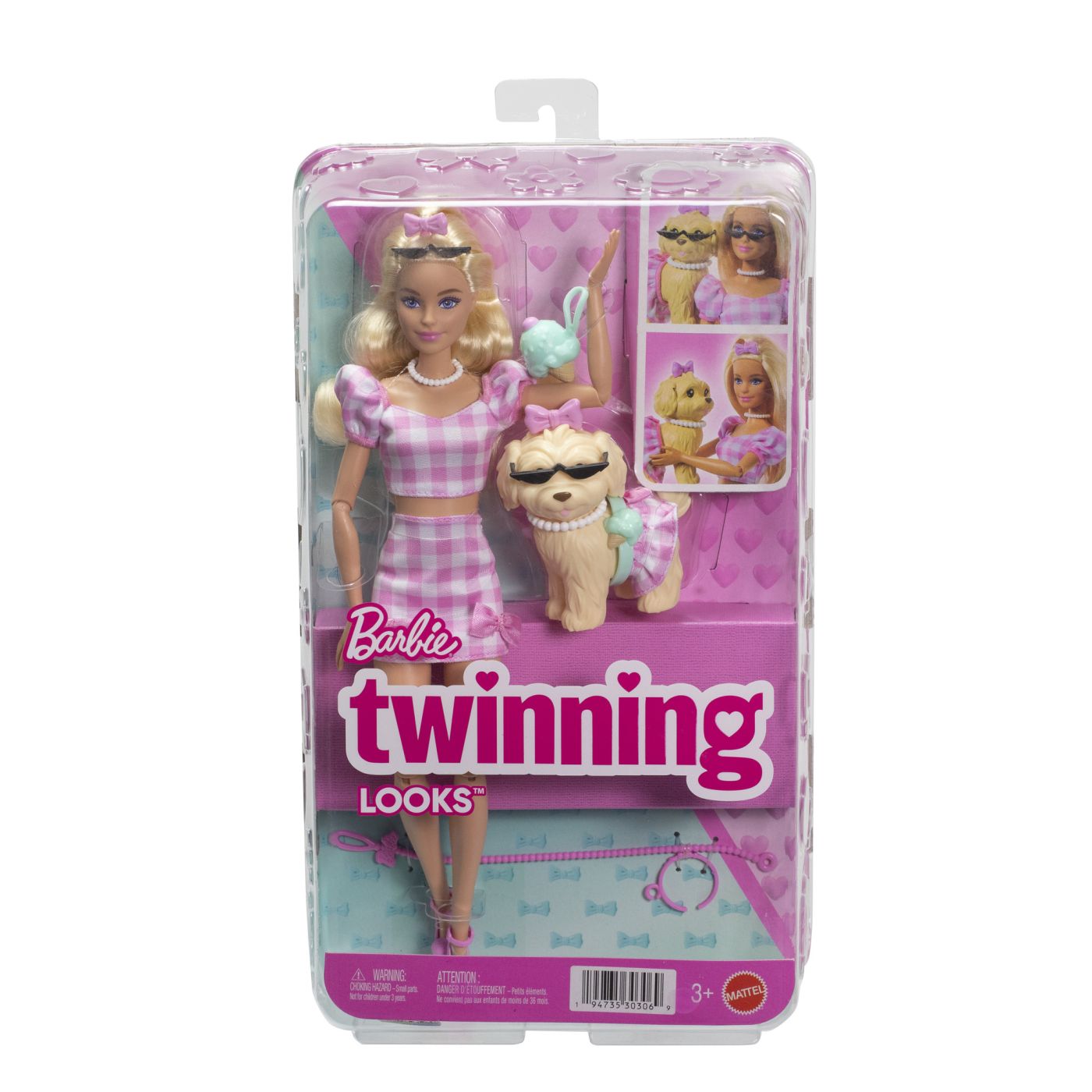 Papusa Barbie, Twinning Looks Set, 3 ani+, Mattel