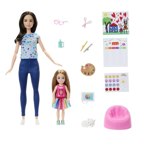 Papusa Barbie You Can Be Anything, Terapeut in Arta, 3 ani+, Mattel 784649