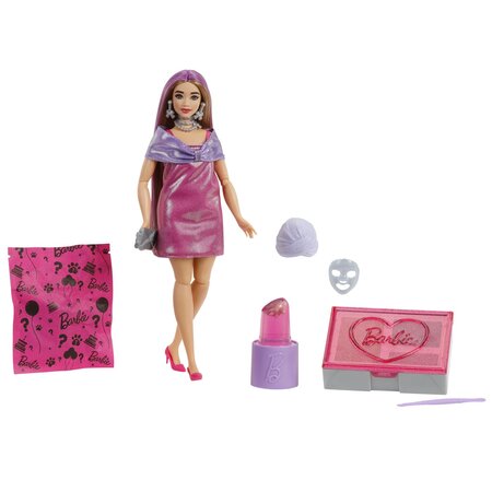 Papusa Barbie, Unboxed Reveal cu 10 accesorii surpriza, 3 ani+, Mattel 784656