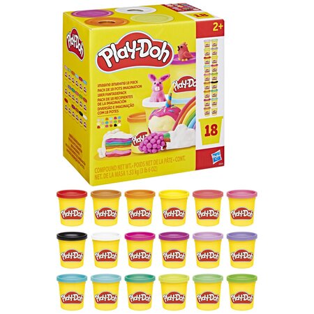 Set 18 cutii de plastelina, 2 ani+, Play Doh 784670