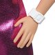 Papusa Barbie, Fashionistas blonda cu rochita roz metalica, 3 ani+, Mattel 784665