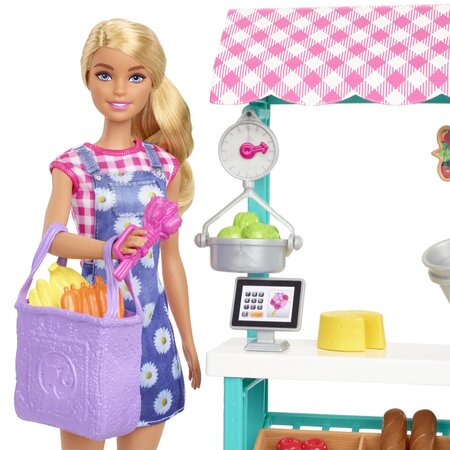 Papusa Barbie You Can Be, Vanzatoare la Market, 3 ani+, Mattel 784678