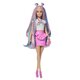 Papusa Barbie cu par stralucitor curcubeu, 3 ani+, Mattel 784688