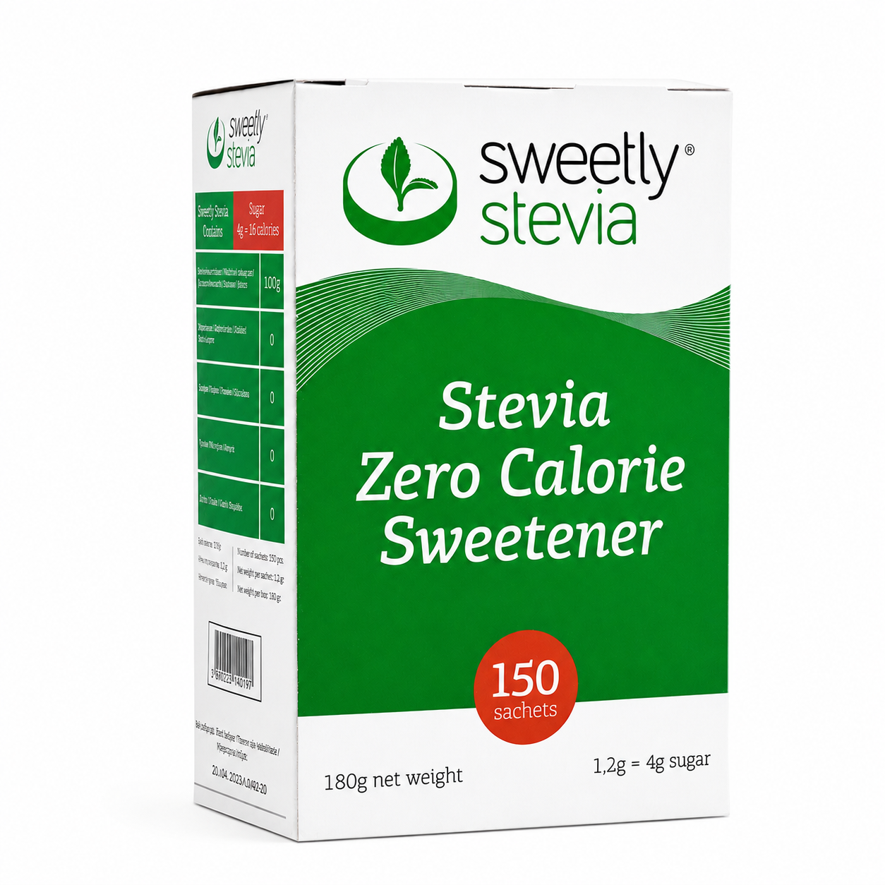 Indulcitor Sweetly Stevia, 150 plicuri, Sly Nutritia