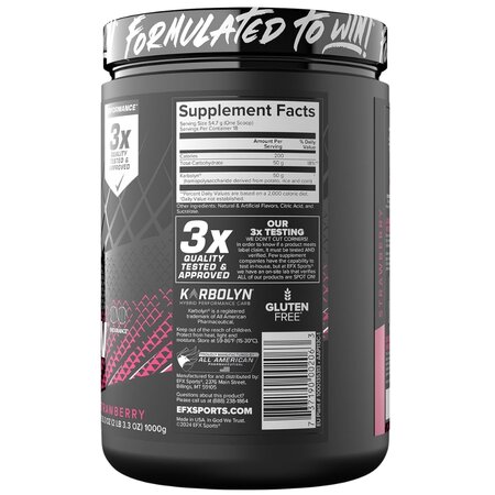 Carbohidrati cu Eliberare Rapida Karbolyn Fuel, Strawberry, 1000 g, EFX Sports 784962