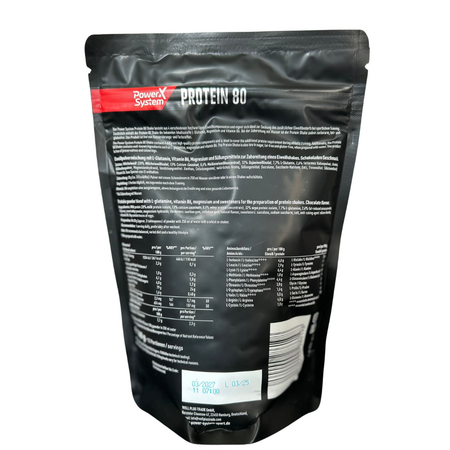 Pudra proteica Protein 80, Chocolate, 360 g, PowerX System 784867
