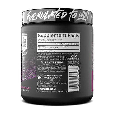 Creatina Kre-Alkalina Pudra, Rainbow Blast, 220 g, EFX Sports 784871