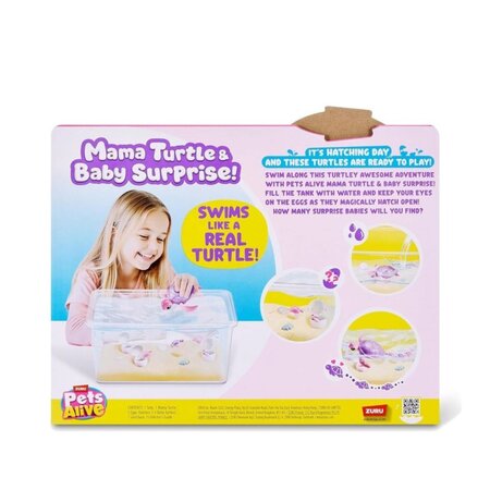 Set de joaca interactiv Mama testoasa si puii sai, 3 ani+, Pets Alive 785081