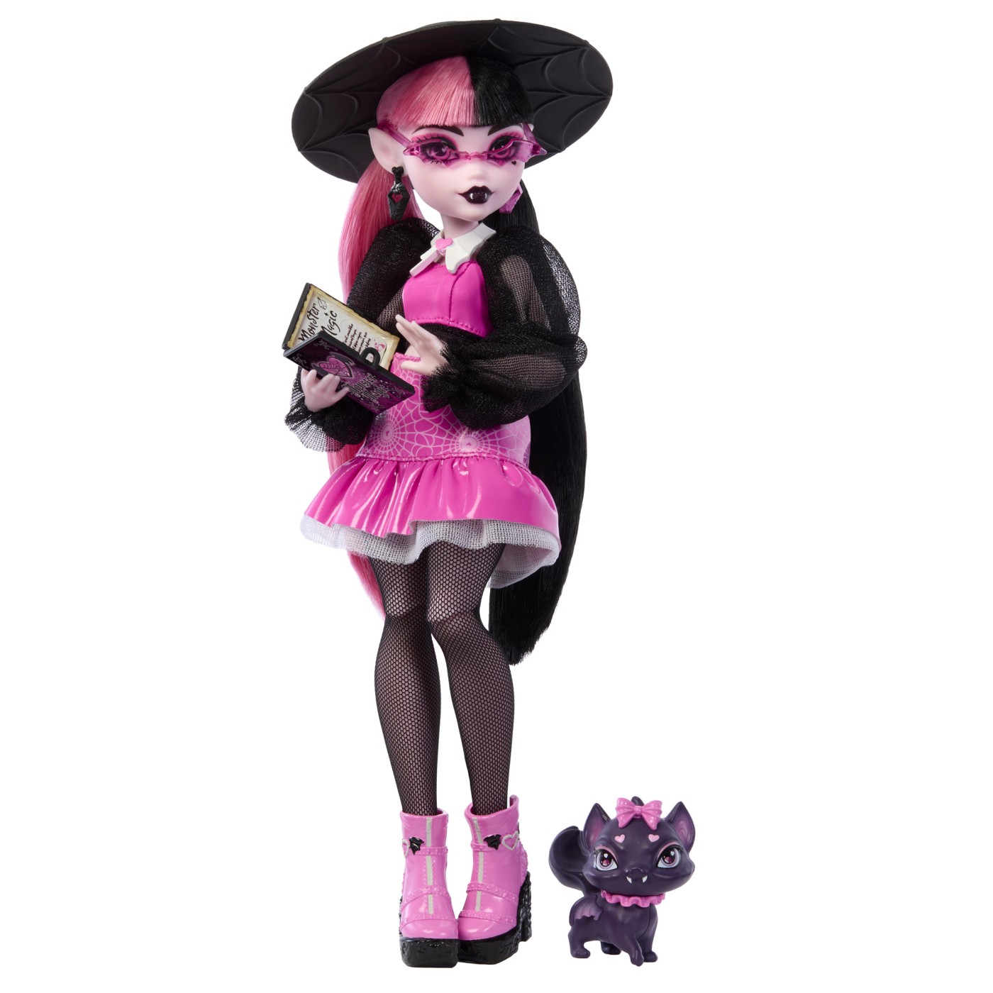 Papusa cu accesorii, Draculaura si Count Fabulous, 4 ani+, Miniland