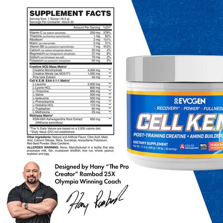 Complex Aminoacizi Cell K.E.M, Raspberry Lemonade, 468 g, Evogen 785107