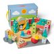 Set de constructie din lemn, Orasul, +2 ani, 73 piese, Melissa & Doug 785106