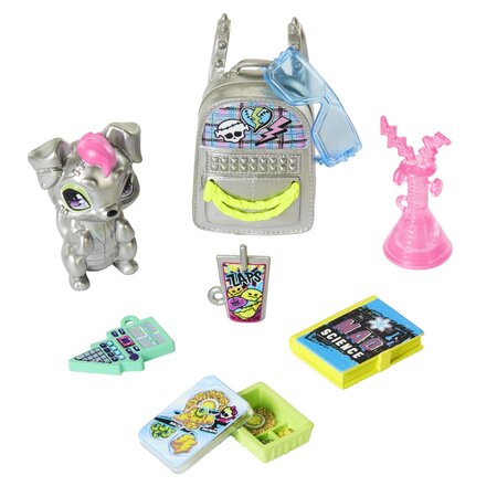 Papusa cu accesorii, Frankie Stein si Watzie, 4 ani+, Monster High 785114