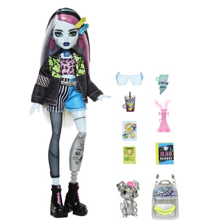 Papusa cu accesorii, Frankie Stein si Watzie, 4 ani+, Monster High 785111