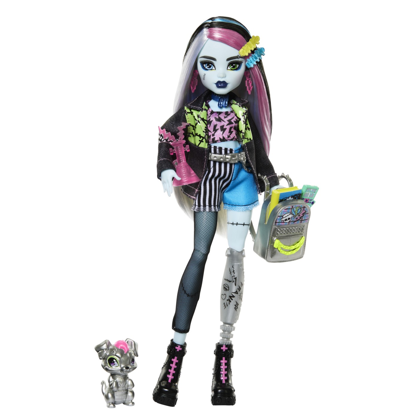 Papusa cu accesorii, Frankie Stein si Watzie, 4 ani+, Monster High