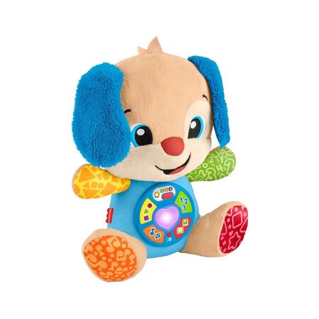 Catel interactiv cu urechi albastre, Rade si invata, 6-36 luni, Fisher Price 785198