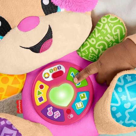 Catelusa intareactiva cu urechi roz, Rade si invata, 6-36 luni, Fisher Price 785206