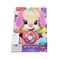 Catelusa intareactiva cu urechi roz, Rade si invata, 6-36 luni, Fisher Price