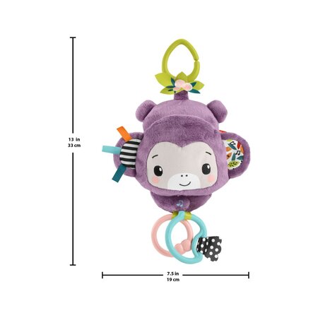 Jucarie de agatat, Mov, Maimutica muzicala, 0 luni+, Fisher Price 785228
