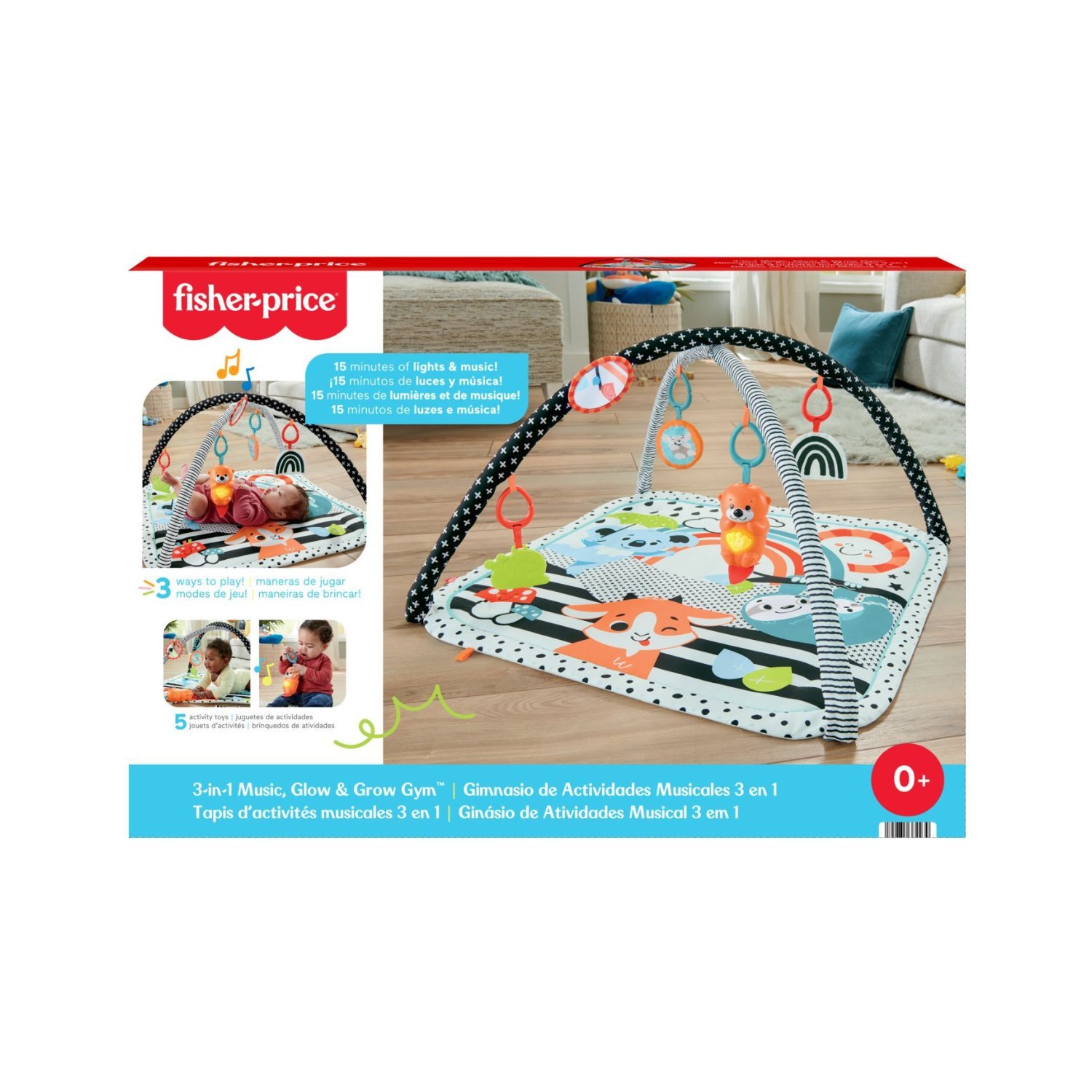 Salteluta de activitati muzicala 3 in 1, 0 luni+, Fisher Price