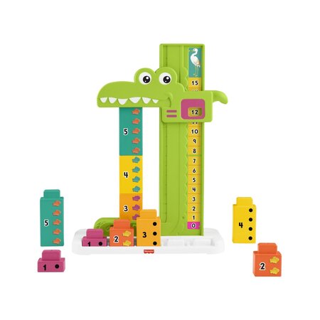 Jucarie educativa stivuibila, Aligator, 3 ani+, Fisher Price 785255