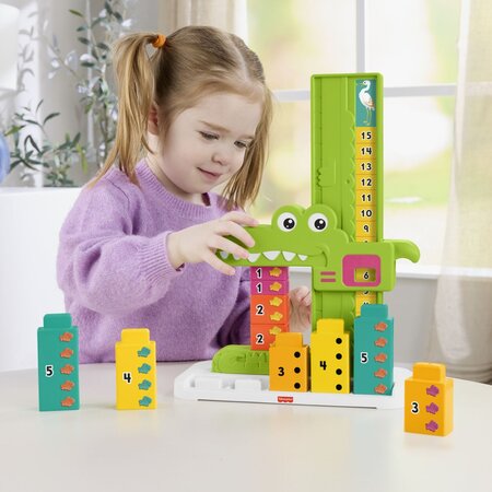 Jucarie educativa stivuibila, Aligator, 3 ani+, Fisher Price 785253