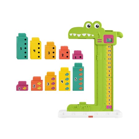 Jucarie educativa stivuibila, Aligator, 3 ani+, Fisher Price 785251