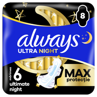 Absorbantele Ultra Night, Size 6, 8 bucati, Always