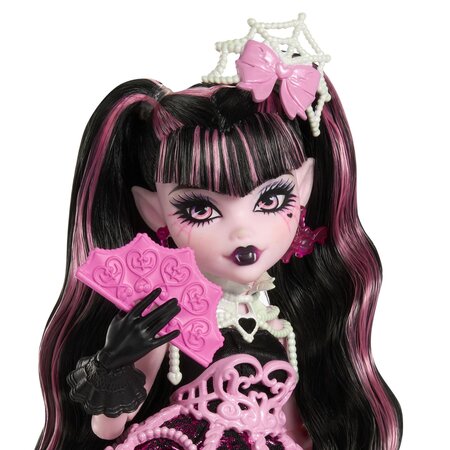 Papusa cu accesorii, Scary Sweet Birthday Draculaura, 4 ani+, Monster High 785381