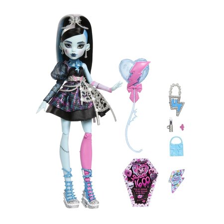 Papusa cu accesorii, Scary Sweet Birthday Frankie Stein, 4 ani+, Monster High