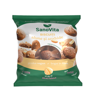 Biscuiti cu alune si arahide, 100 g, Sanovita