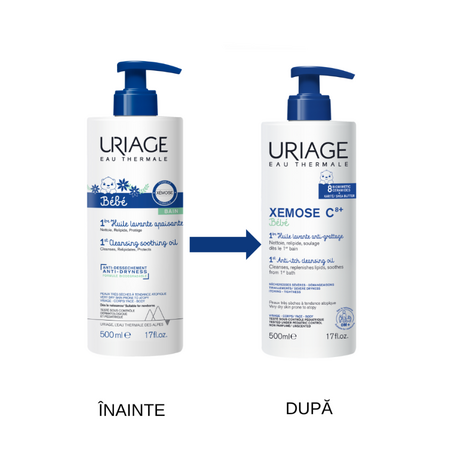Ulei de curatare 1er Bebe Xemose C8+, 500 ml, Uriage 806836