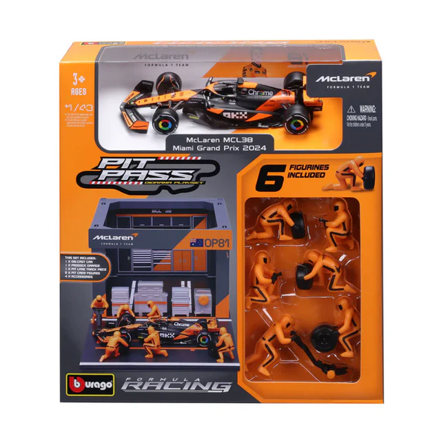 Macheta de colectie F1 Pit Pass, 1:43, Oscar Piastri, 3 ani+, Bburago