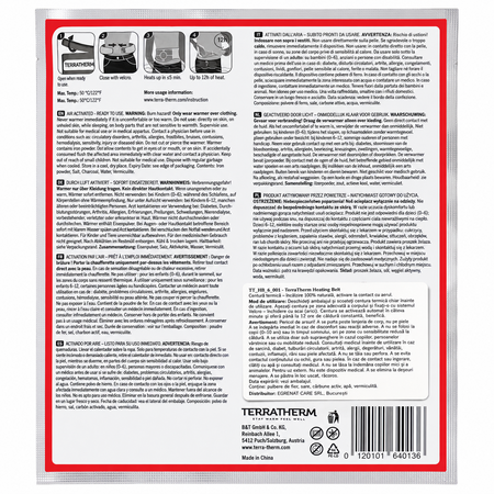 Centura termica cu incalzire 100% naturala Heating Belt, 1 bucata, Terratherm 785728